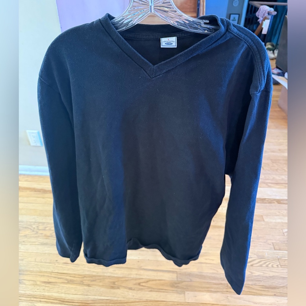 Old Navy Black V-Neck Sweatshirt – Size Large